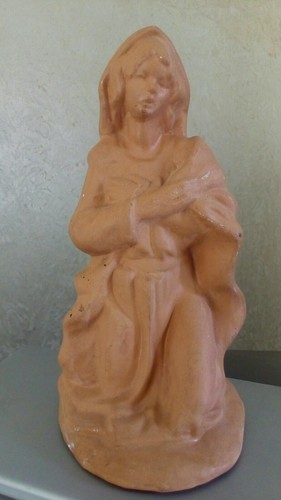 Madonna terracotta presepe - terracotta,