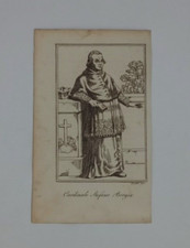 Pinelli Incisione in rame originale Cardinale Stefano Borgia 1820 ca