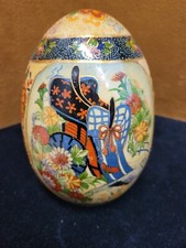 Vintage SATSUMA Porcelain Egg
