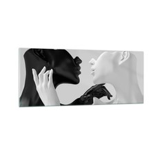 Quadro su Vetro 100x40cm Nero