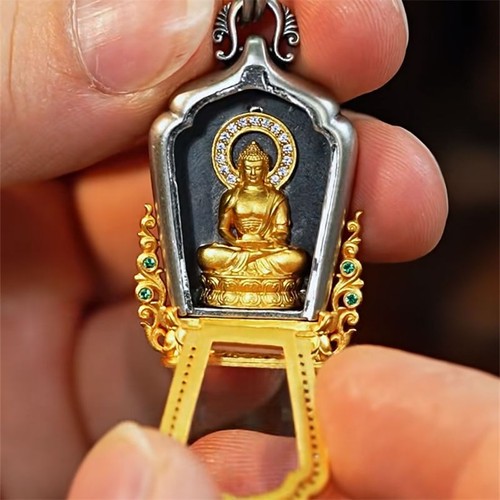 Collana con ciondolo buddha - ciondolo,
