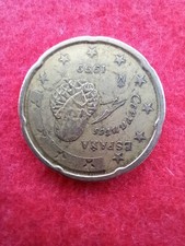 monete di cui : 1 RARA 20 CENT. SPAGNA 1999+1 di 10 Cent. Spagna 2005 Cervantes.