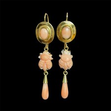 Orecchini Con Mosche Corallo
