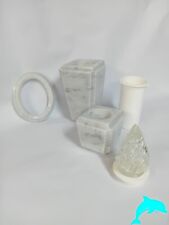 VASO CORNICE LAMPADA IN MARMO BIANCO PER LOCULI LAPIDI CIMITERO