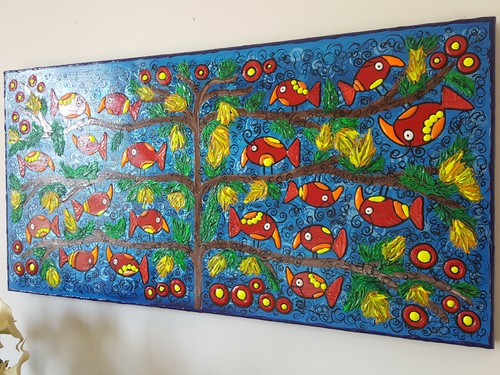 Quadro albero della vita - quadro, naif