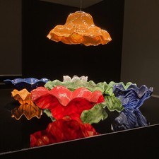 VENINI Lampada a sospensione della serie NINFEE disegnata da Toni Zuccheri 1967