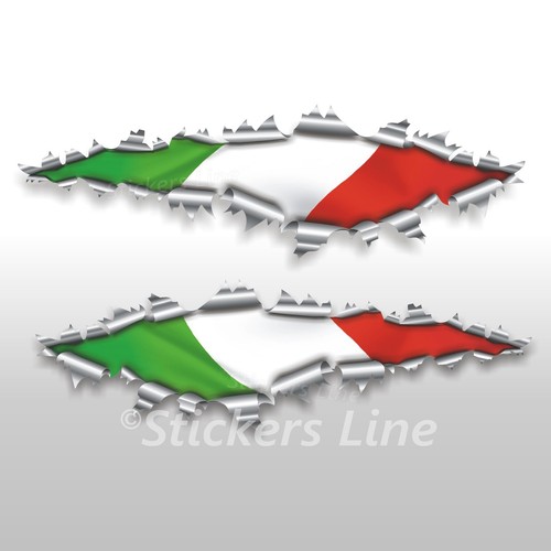 Adesivi bandiera italiana - adesivi, cm