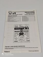 Mixer video 4 canali originale Edirol V-4 manuale note di servizio NUOVO
