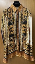 camicia Versace Uomo Leopard Seta 100%