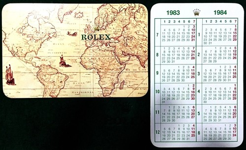 Rolex calendar 1983 1984 - 1983,