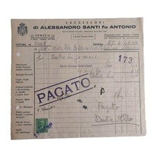1942 Alessandro Santi Fu Antonio Timbri Decorazioni Venezia Fattura C02056