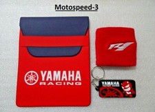 porta documenti yamaha   + polsino  r1 rosso   + portachiavi  
