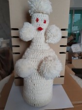 COPRIBOTTIGLIA A MAGLIA A FORMA DI BARBONCINO - COLLEZIONE PERSONALE