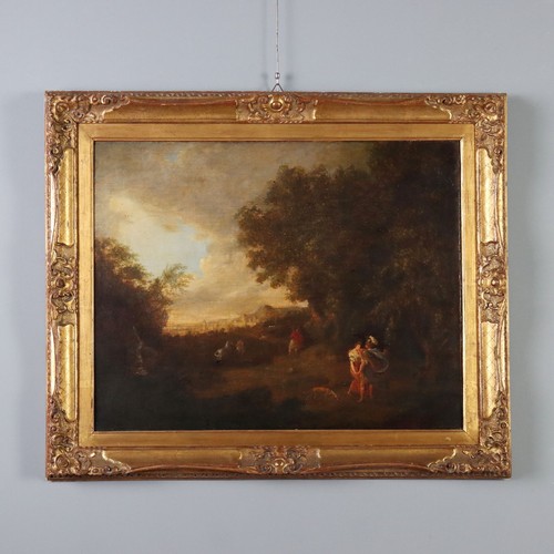 Dipinto antico paesaggio - paesaggio, con