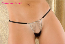 Sexy Black OPEN RHINESTONE