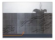 GOTTARDO ORTELLI (1938-2003) Multiplo su alluminio serigrafato Serigrafia 1971