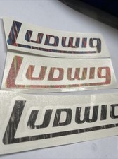 Ludwig Black Oyster Pearl vintage vinile anni 70 logo per basso DRUM.Facile installazione!