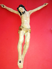 Scultura Lignea Molto Antica Di Gesù Crocifisso...teneramente commovente...