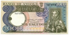 1000 ESCUDO BANK OF ANGOLA LUIZ VAZ DE CAMÕES PROVINCE PORTUGAL 10/06/1973 SUP-