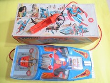SUPERMAN REEL AUTO FILOGUIDATA REMOTE BOX + AUTO GADGET 1979 DC COMICS no corno