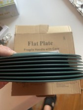 Servizio Piatti in Plastica 8 Pezzi 23Cm, Piatti Leggeri Infrangibili E Piani