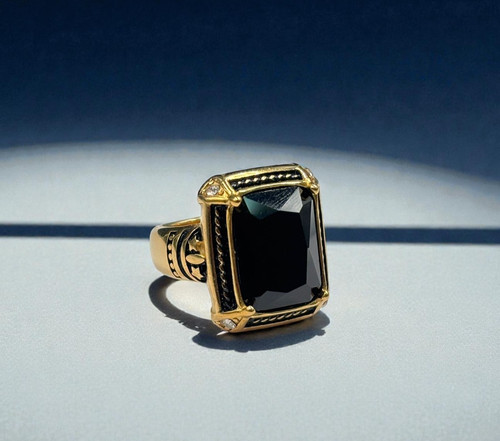 Anello uomo acciaio colore - anello,