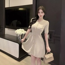 Vestito Beige Estivo Aderente