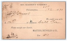 1891 Masters Detwiler & Co 436
