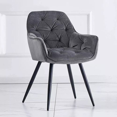 Sedia velluto grigio - sedia,