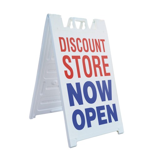 Discount store now open - now, heavy