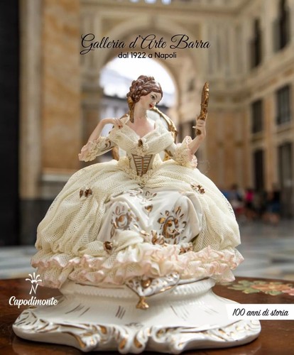 Porcellana capodimonte dama - porcellana,