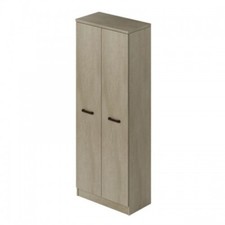 Armadio Porta scope con ripiani in Legno Argilla 182 cm Multiuso