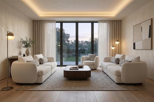 Divano moderno bianco - , panna