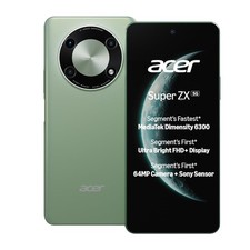 Acer Super ZX 5G (Cosmic Green, 4GB RAM, 128GB) Dimensioni 6300 5G Versione Globale