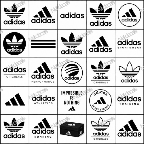 Adidas decalcomanie unghie - adidas,