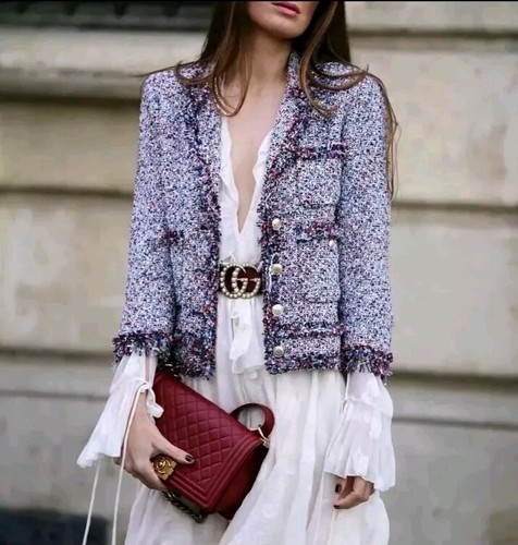 Giacca boucle zara large - giacca,