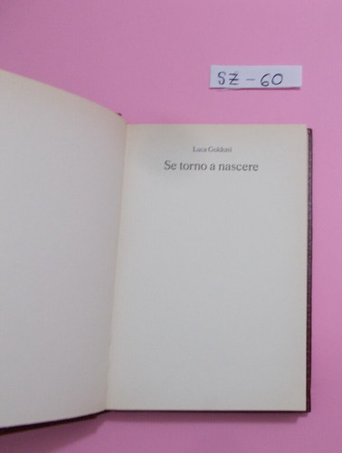 Libro luca goldoni - luca, se