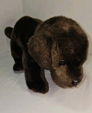 Demdaco Nat & Jules Chocolate  Labrador  Dog Plush  2011 Realistic 