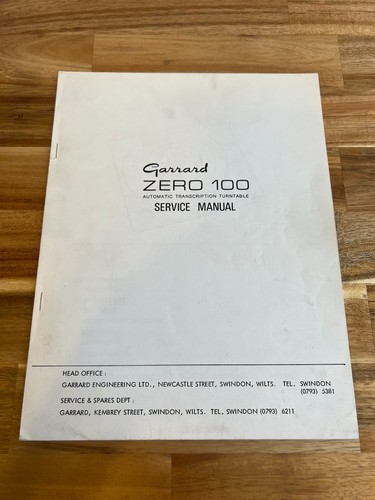 Manuale servizio giradischi - manuale,