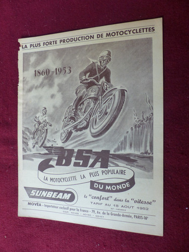 Catalogue tarif moto bsa - tarif,