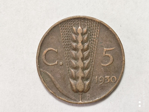 Moneta centesimi spiga regno - 5,