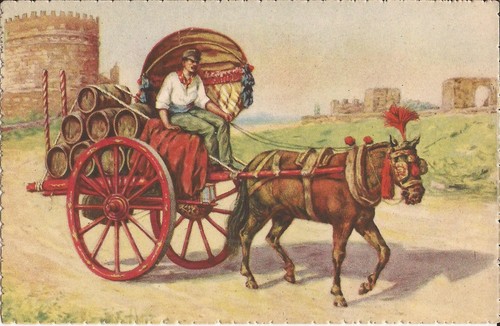 Roma italia carro vino - roma,, /