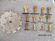 LOTTO 9 TIMBRI LEGNO TORNITO