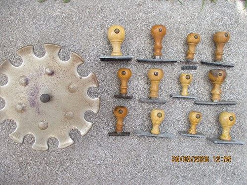 Lotto timbri legno tornito - lotto, 9