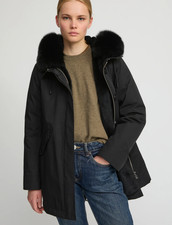 Cappotto parka nero YVES