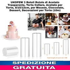 3 Rotoli 10 Metri Di Acetato