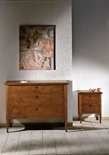 Set di Comò e comodini color noce in stile arte povera