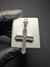 Ciondolo croce moissanite