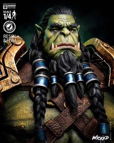 Thrall warcraft busto - warcraft, 3,