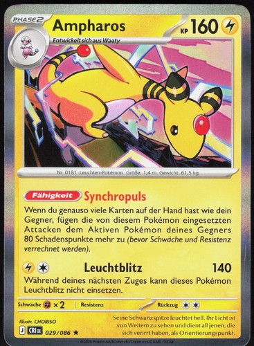 Ampharos 029 086 - raro, chaos
